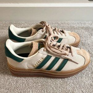 Adidas gazelle bold green & white